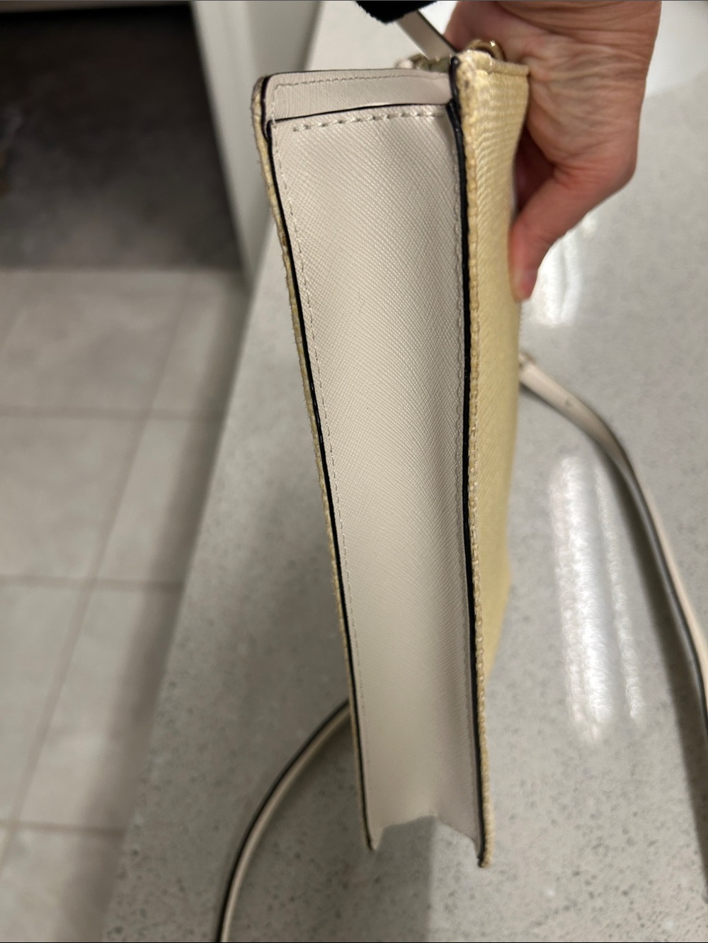 kate spade White and Natural Raffia Convertible Crossbody - Picture 4 of 12
